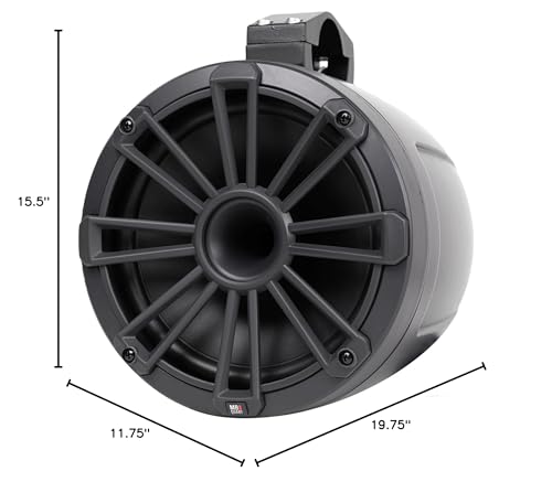 Nautic MB Quart NHT2-120 8" 180 Watt Marine Compression Horn Wake Tower Speakers