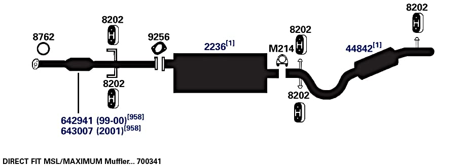 Exhaust Tail Pipe AP Exhaust Products 44842