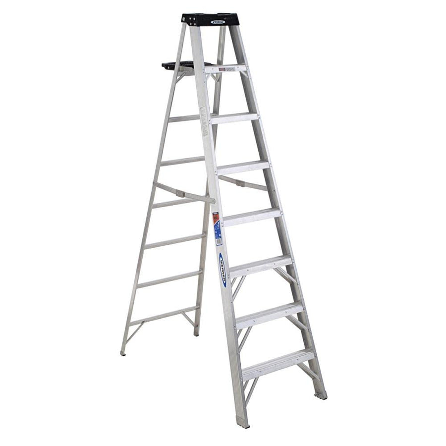 378 Werner Ladder Type Ia Aluminum Stepladder, 8', 6" x 96" x 26.5"