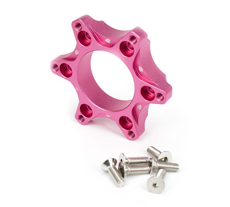 NRG Innovations Gaming Steering Wheel NRG-SRK-LOTH-PK Short Hub Adapter 6x70mm Bolt Patterns, Pink Body