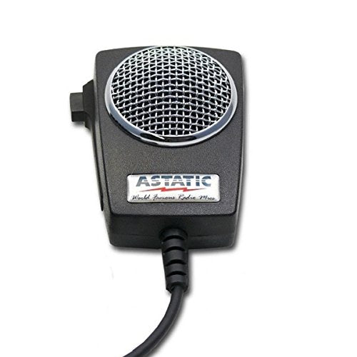 D104M6B Astatic 302-10005 Amplified Ceramic Power 4-Pin CB Microphone, Black