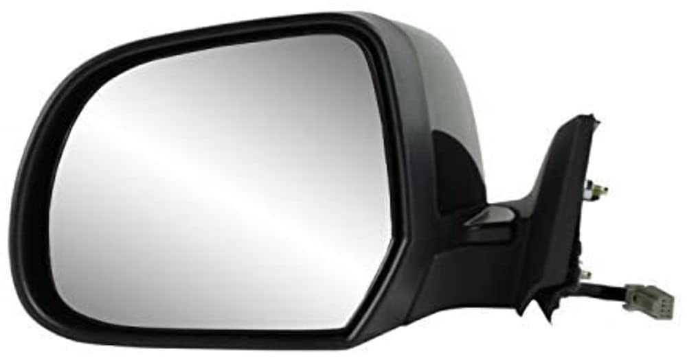 Mirror Driver Side for Nissan Leaf, Textured Black w/PTM Cover, Foldaway, Power