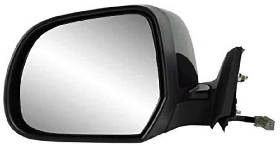 Mirror Driver Side for Nissan Leaf, Textured Black w/PTM Cover, Foldaway, Power