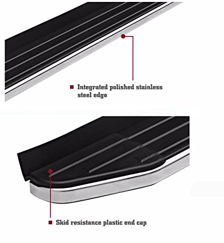 Black Aluminum Black Horse Off Road Premium Running Boards Compatible with 2020-2022 Ford Explorer / 2020-2022 Lincoln Aviator