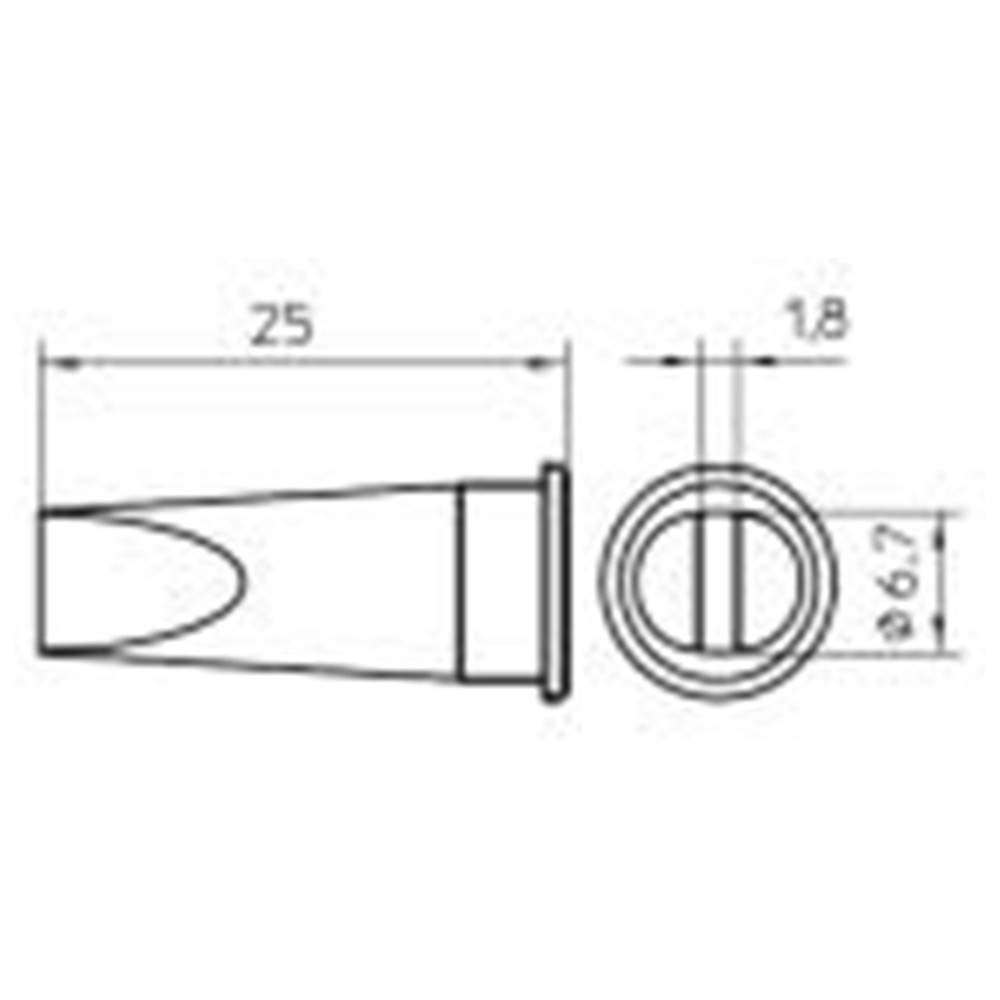 Weller LHT 0054445199 E SOLDERING TIP 6.7MM, Black