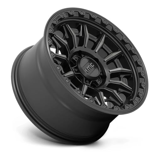 KMC Wheels 16X8 CARNAGE 6X5.54.5 0mm SATIN BLACK WITH GRAY TINT - KM54768068400