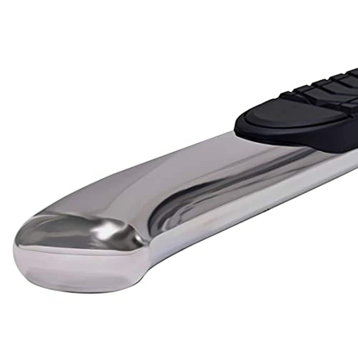 TrailFX Side Step Bars Truck Fits 2020–2021 Chevrolet Silverado 1500 5 Inch Oval Bent with Step Pads PolishedStainless Steel Rocker Panel Mount Set of 2 TrailFX A7086S