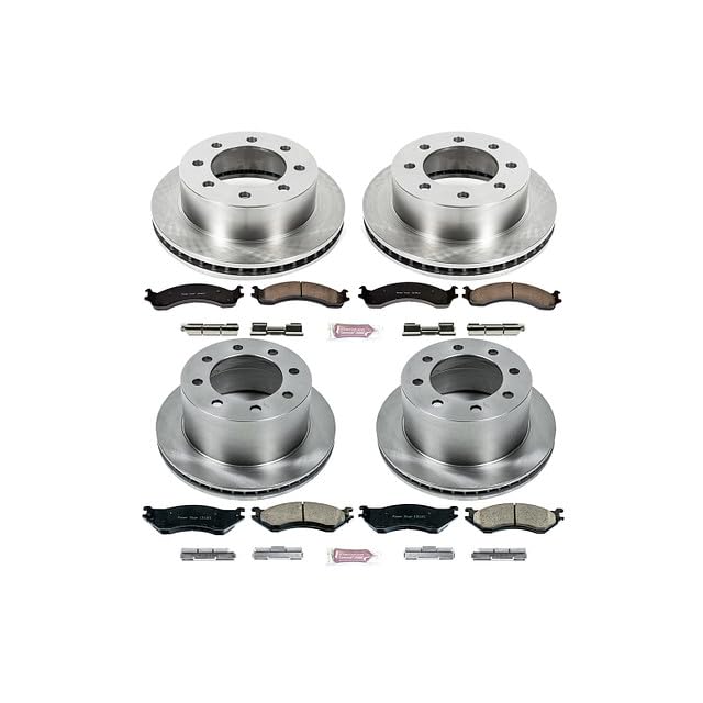 POWERSTOP Autospecialty KOE5466 Front and Rear Replacement Brake Kit-OE Brake Rotors & Ceramic Brake Pads