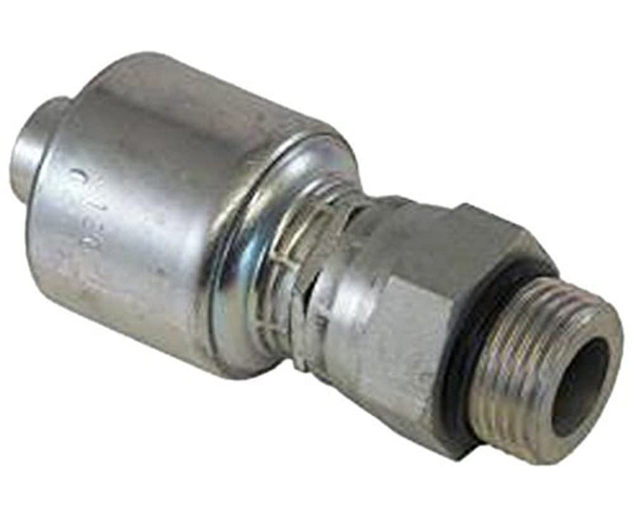 MegaCrimp Gates 6G-8MBX Couplings, Male O-Ring Boss Swivel, Zinc Plated Carbon Steel, 3.33", 3/8" ID