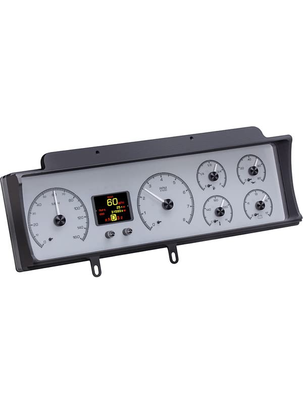 Dakota Digital HDX-70C-MAL-S Gauge System Compatible with 1970-72 Chevy Chevelle Mailbu El Camino Non SS Silver Alloy