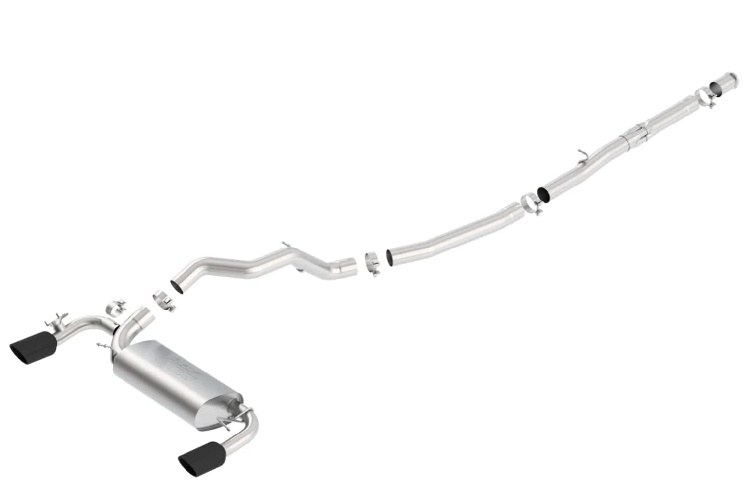 BORLA Cat-Back Exhaust Sys. 140730BC for 2016-2018 Ford Focus RS 2.3L 4 Cyl. Turbocharged Manual Trans. AWD 4 Door Hatchback With Sound Suppressing Valve Exhaust. BORLA System Contains Valve Simulator