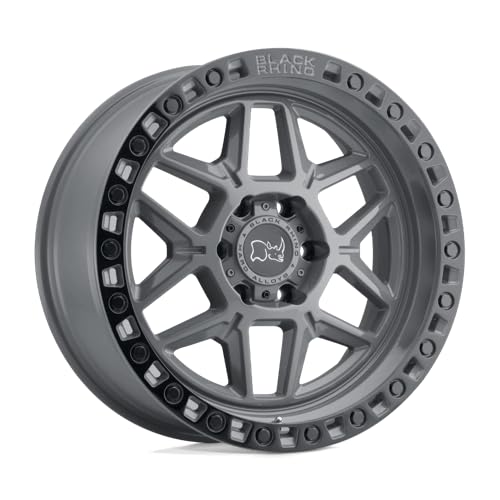 KELSO Black Rhino Hard Alloys 17X9 6X5.5 4.53-12mm BATTLESHIP GRAY W/BLACK RING - 1790KLS-26140G12