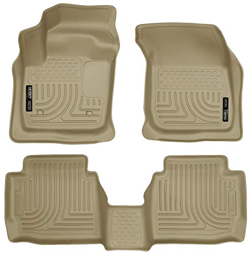 Weatherbeater Husky Liners | Fits 2013-2016 Ford Fusion, 2013-2016 Lincoln MKZ - Front & 2nd Row Liner - Tan, 3 pc. | 99753
