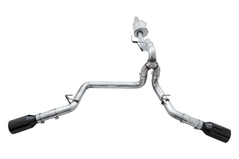 0FG AWE Dual Exit Exhaust for '15-'20 F-150-5" Diamond Black Tips