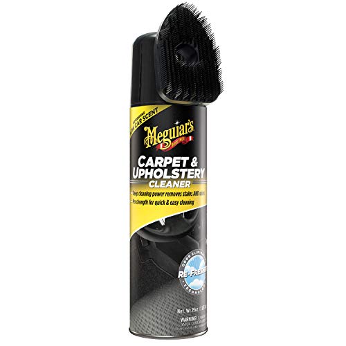 Meguiar's Pro-Strength Carpet & Upholstery Cleaner - Spray, Spot Cleaner for Carpet & Upholstery, Fights Odors, New Car Scent, 19 Oz Aerosol