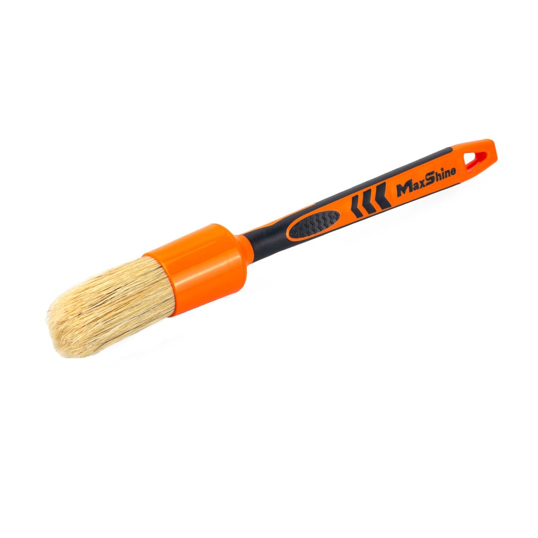 Maxshine #14 Large Universal Detailing Brush – Classic Boar’s Hair Bristles, Soft & Durable – Professional Brush for Interior, Exterior, Leather Seats, Engine Bay & Wheels