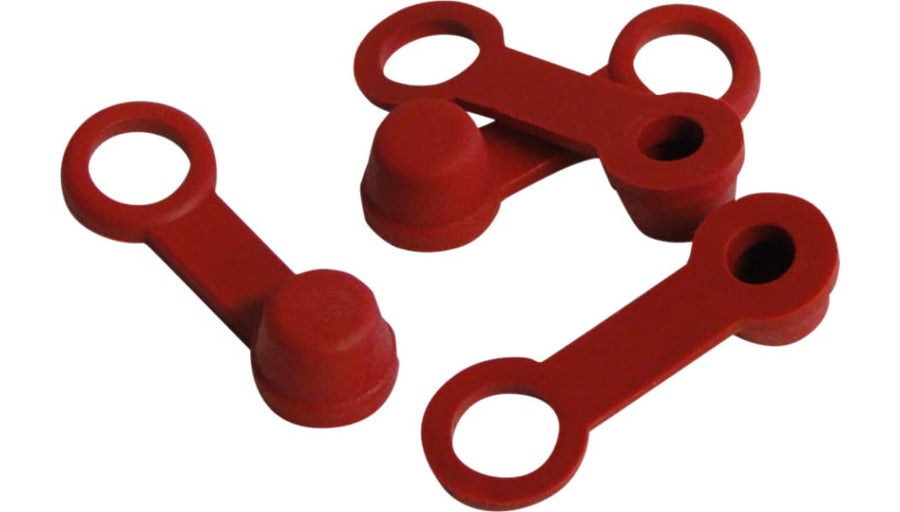 Brake Bleeder Cap Helix Racing 2022001 Red W/Tether