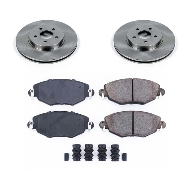 POWERSTOP Autospecialty KOE1373 Front Replacement Brake Kit-OE Brake Rotors & Ceramic Brake Pads For Jaguar X-Type 2002-2008 [Model Specific]
