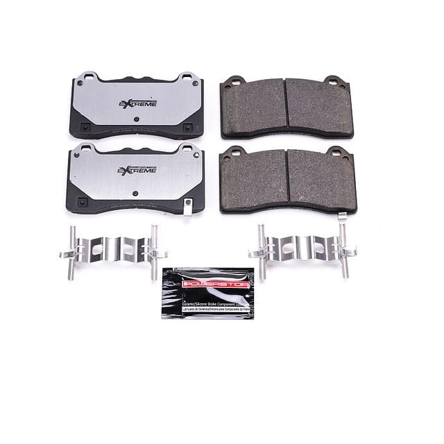 Power Stop Z26-1977 Z26 Street Warrior Front Carbon Fiber-Ceramic Brake Pads with Hardware For Ford Focus 2016-2018 [Model Specific]