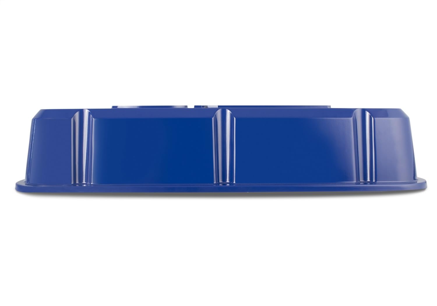 Ford Slant-Edge Valve Cover, Tall, Baffled, Breather Hole, Raised Ford Racing Logo, Aluminum, Blue Powder Coat
