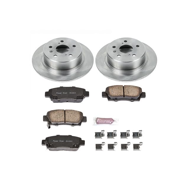 Power Stop KOE5103 Rear Replacement Brake Kit-OE Brake Rotors & Ceramic Brake Pads For Toyota Avalon 1995-1999 [Model Specific]