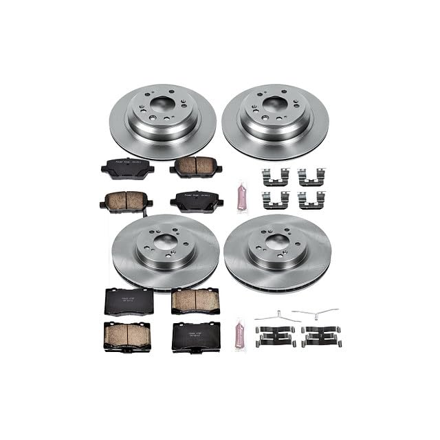 Power Stop KOE4045 Front and Rear Replacement Brake Kit-OE Brake Rotors & Ceramic Brake Pads For Acura RL 2005-2012 [Model Specific]