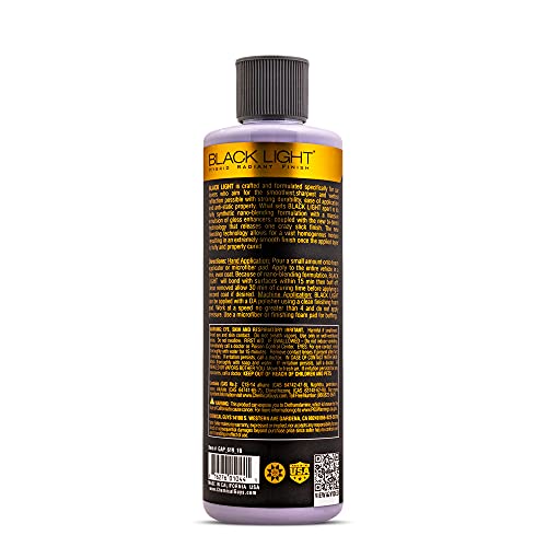 Chemical Guys Hybrid Radiant Finish Black Light - Premium Glaze and Car Sealant for Black and Dark Colors - Enhances Depth, Gloss & Protection on Cars, Trucks, SUVs & More, 16 fl oz Bottle
