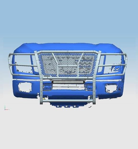 Heavy Duty Black Horse Rugged Grille Brush Bumper Guard Modular Come with 20" Double Row LED Light Compatible with 2017-2024 Nissan Titan XD-RU-NIXD16-B-KIT