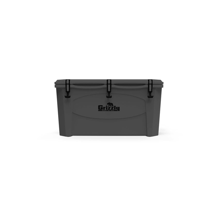100 Cooler Grizzly | 100 qt Ice Chest Durable Rotomolded Insulated | Made in USA | Warranty for Life | for Beach Boat Camping Fishing Hunting | G100 | Stealth Gray