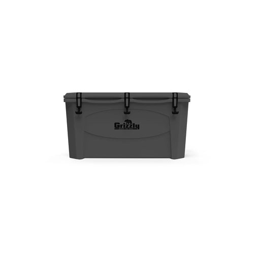 100 Cooler Grizzly | 100 qt Ice Chest Durable Rotomolded Insulated | Made in USA | Warranty for Life | for Beach Boat Camping Fishing Hunting | G100 | Stealth Gray