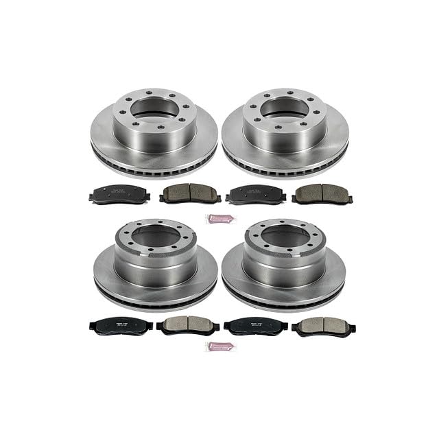 POWERSTOP Autospecialty KOE6546 Front and Rear Replacement Brake Kit-OE Brake Rotors & Ceramic Brake Pads For Ford F-350 Super Duty 2012 [Model Specific]