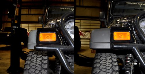 Rough Country Fender Flares 6.5" (fits) 1997-2006 Jeep Wrangler TJ LJ | Front/Rear | 1031, Black
