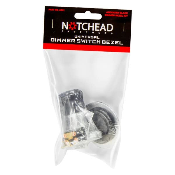 Complete NotcHead Dimmer Switch Kit with Bezel (Black Anodized), 1 Pack