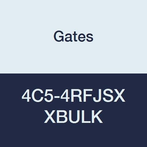 4C5-4RFJSX Gates XBULK Field Attachable for C5C, C5D and C5M Hose, Dual Seat Female JIC 37/SAE 45 Flare Swivel, Steel, 3/16" ID (Pack of 100)