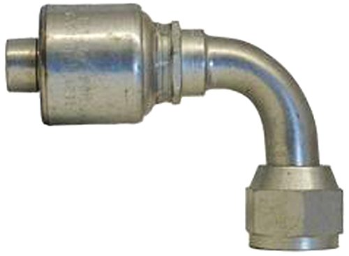 Gates XBULK 16G-16FJX90M MegaCrimp Couplings, Female JIC 37 Flare Swivel, Zinc Plated Carbon Steel, 4.73", 90° Bent Tube, 1" ID (Pack of 25)