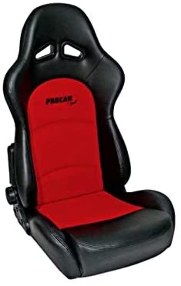 Black Vinyl Trim ProCar by Scat 80-1615-90-XL, Red Velour Insert Racing Sportsman Pro XL Recliner Common Seat