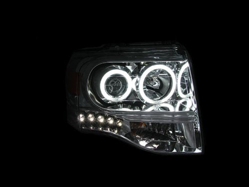Ford Expedition Anzo USA 111114 Projector Chrome Clear Amber Headlight Assembly - (Sold in Pairs)