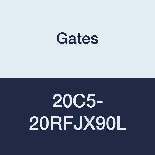 Gates Field Attachable 20C5-20RFJX90L for C5C, C5D and C5M Hose, Female JIC 37 Flare Swivel, 90 Bent Tube, Steel, 1 1/8" ID