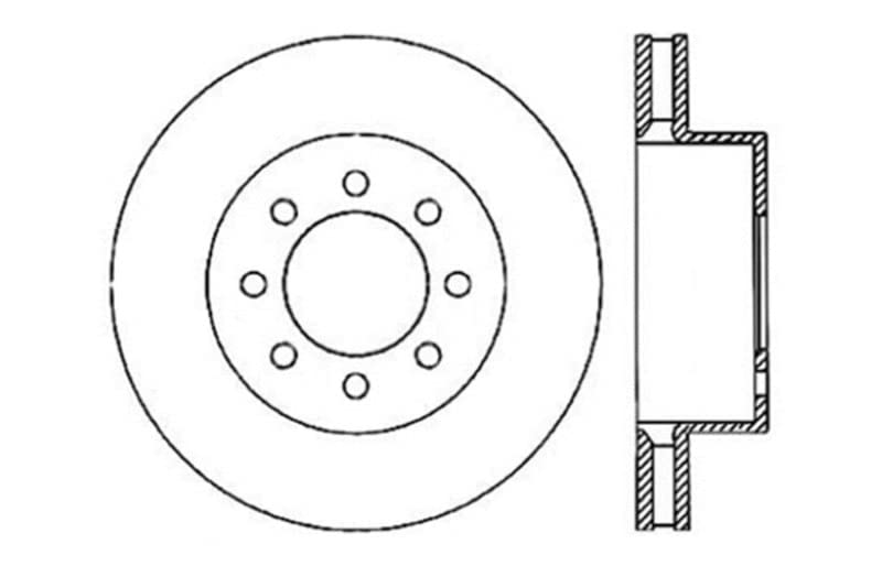 StopTech Sport Cross Drilled Brake Rotor 128.65112R; Front Right
