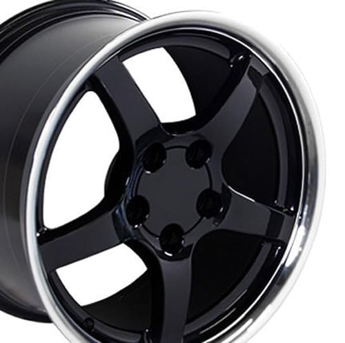 Black Wheel with Machined Lip Painted OE Wheels LLC CV05-D18095-5475-54BM (18 x 9.5 inches /5 x 120 mm, 54 mm Offset)