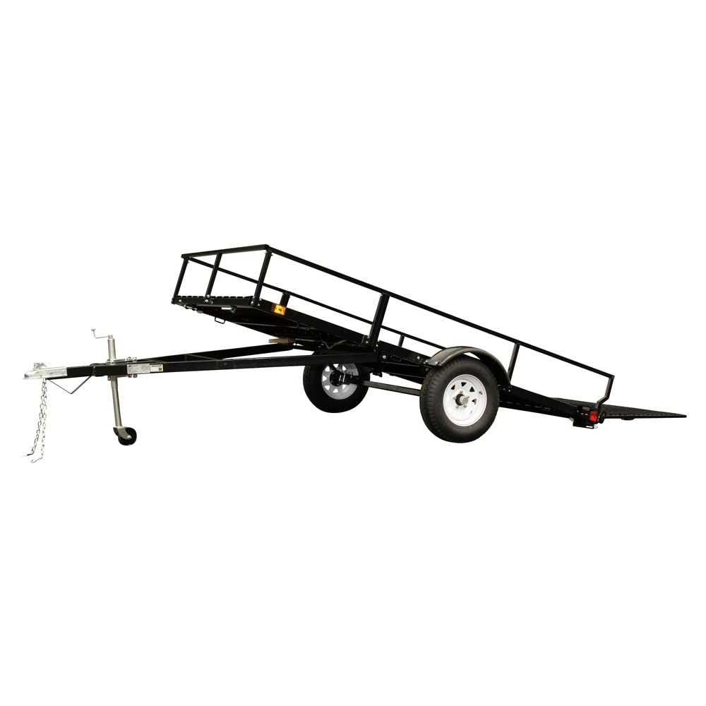 6 ft. DK2 x 10 ft. Single Axle Black UV Powder Coated Open Rail Trailer
