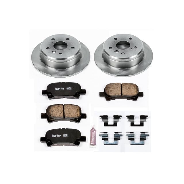 POWERSTOP Autospecialty KOE1083 Rear Replacement Brake Kit-OE Brake Rotors & Ceramic Brake Pads For Toyota Camry 2000-2001, Toyota Solara 1999-2003 [Model Specific]