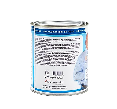 Dicor Metal Roof Rust Inhibitive Primer RP-MRRIP-Q - Arctic White, 1 Quart
