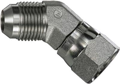Gates Male Jic 37 Flare to Female Jic 37 Flare Swivel 45 (G60424-0808 SAE to SAE)