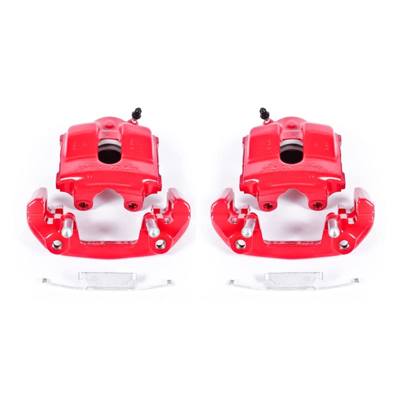 Power Stop Pair of High-Temp Red Powder Coated Front Calipers for BMW 318i BMW 318is BMW 3 BMW 320i BMW 3 BMW 323i BMW 323is BMW 325i BMW 325is BMW 328i BMW 328is BMW Z3 [Model Specific]
