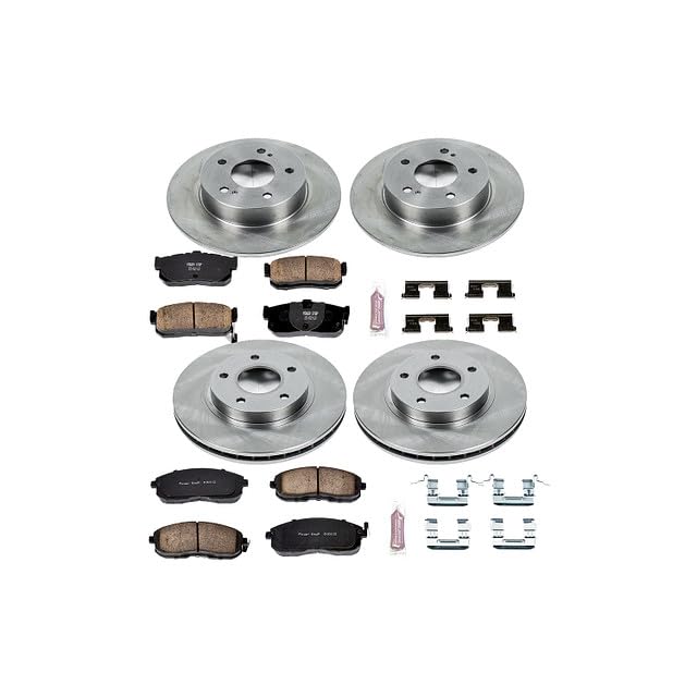 Power Stop Autospecialty KOE2281 Front and Rear Replacement Brake Kit-OE Brake Rotors & Ceramic Brake Pads For INFINITI I30 2000-2001 [Model Specific]