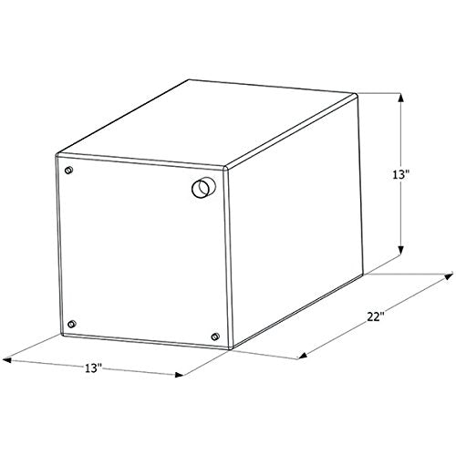 Fresh Water Tank ICON 12458 with 1/2" FTP and 1-1/4" Filler WT2458-65" x 22" x 9", 51 Gallon