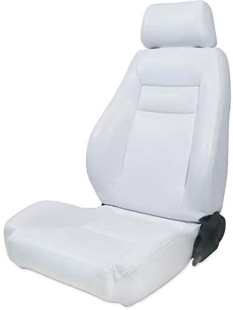 White Vinyl Racing Elite Recliner Left Seat ProCar by Scat 80-1100-53L