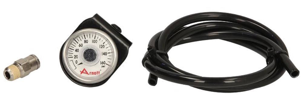 Air Suspension Arnott 160 PSI Air Gauge with Black Bracket for Harley-Davidson - 21-2931-B