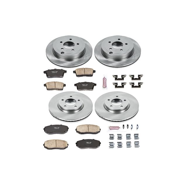 POWERSTOP Autospecialty KOE2830 Front and Rear Replacement Brake Kit-OE Brake Rotors & Ceramic Brake Pads For Ford Edge 2007-2009, Lincoln MKX 2007-2008 [Model Specific]